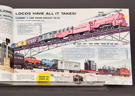 1957 pink lionel train set value
